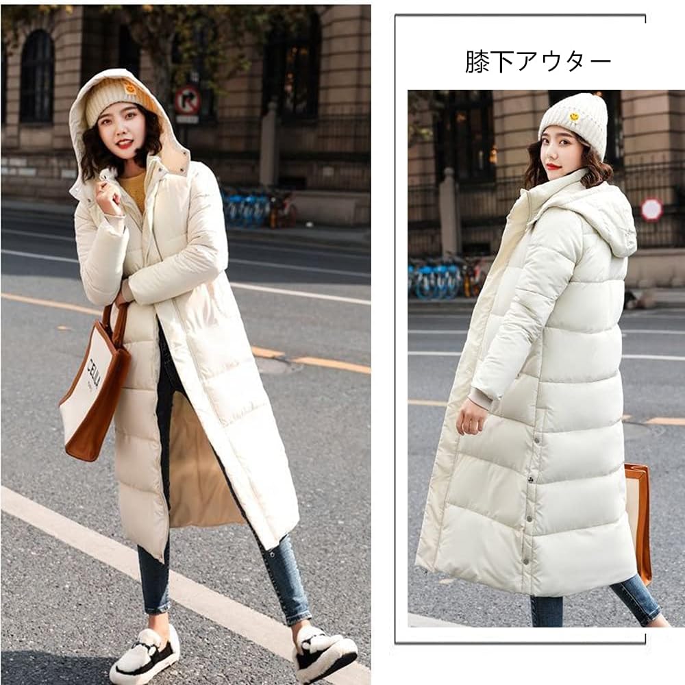 Amazon | [Sulliwayu] 膝下 ベンチコート レディース 冬 可愛い