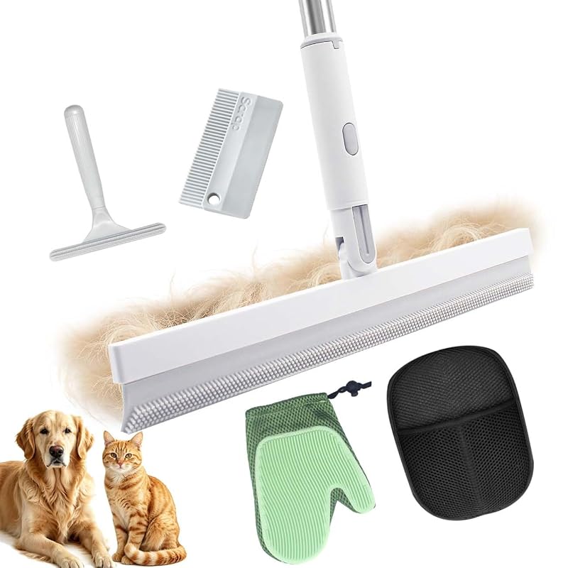 Rastelo de borracha para remover pelos de cães e gatos Lehood, kit 5 em 1, 5 peças