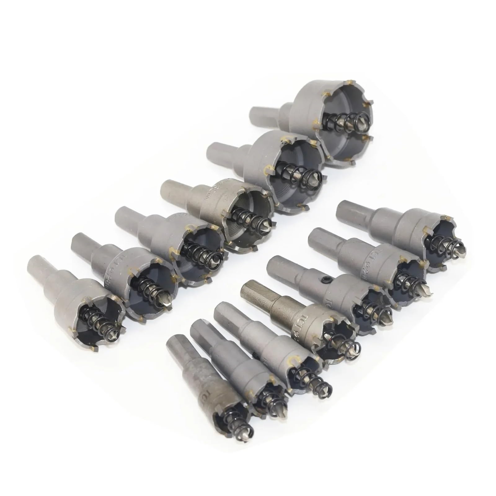 Set Di 13 Punte For Trapano In Carburo, A Tazza, Fresa For Lavorazione Dei Metalli, Punta For Trapano In Lega Di Acciaio Inossidabile, Set Di Punte For Trapano Da 16-53 Mm