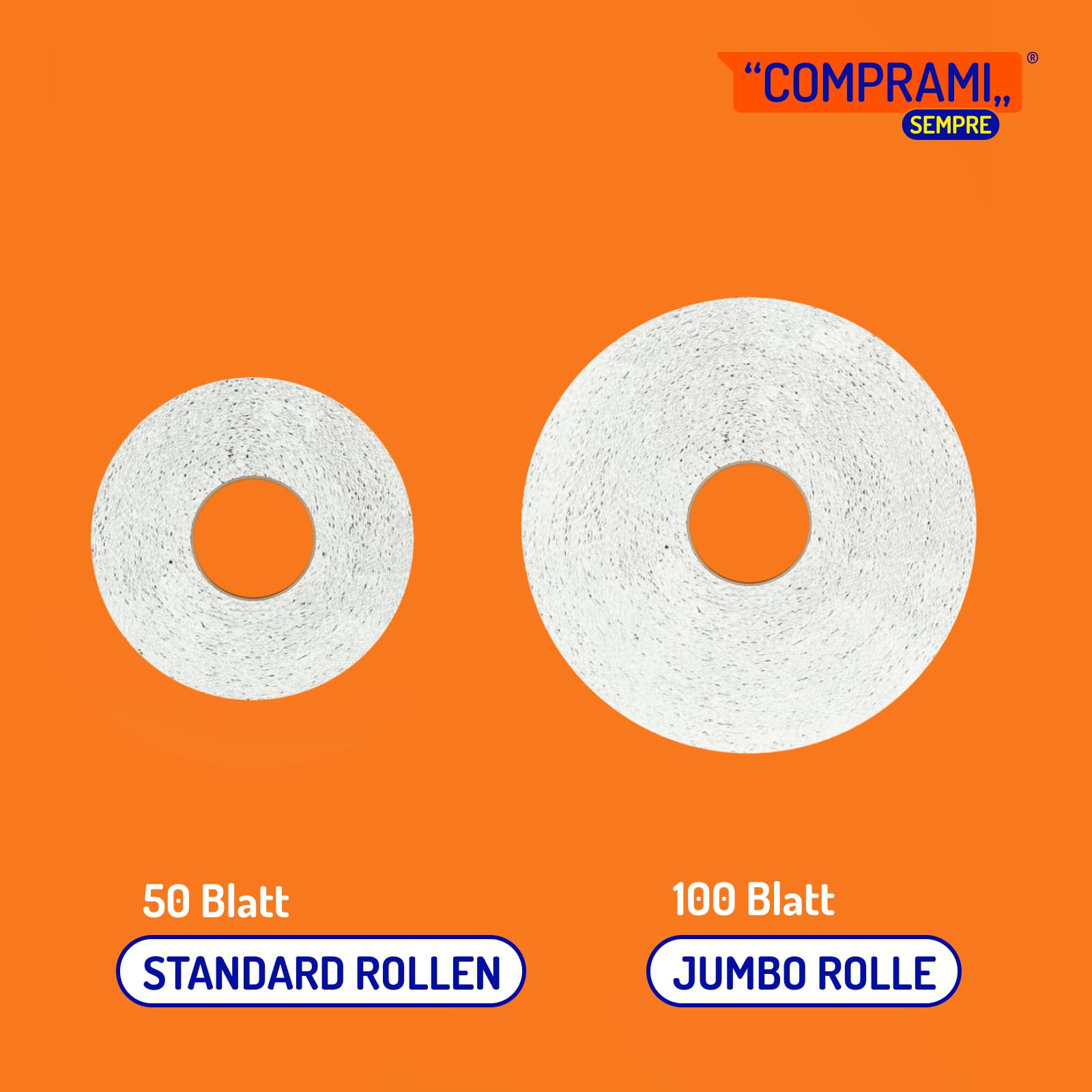 XXL Küchenrolle 3-lagig – 36 Rollen á 100 Blatt – saugstark, reißfest und weich - 100% Zellstoff - Ø: 14,8 cm/Höhe: 22,7 cm - Jumbo Küchenrollen – Comprami Küchentücher für Zuhause, Gewerbe, Industrie