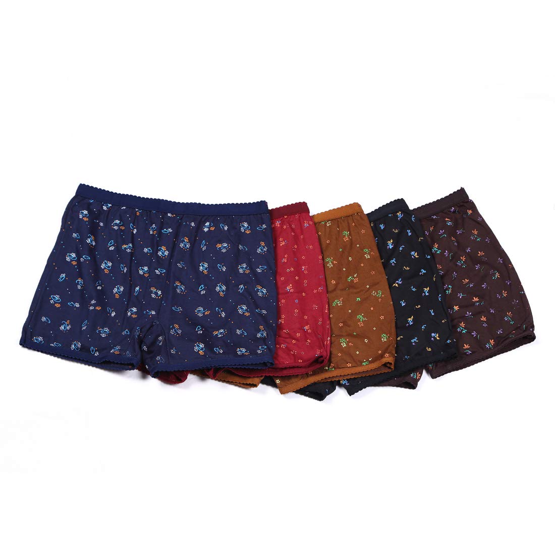 frang Women Cotton Boxer Briefs Pack of 5 Multicolour-picture-31