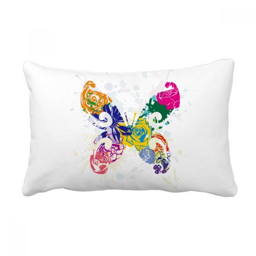 Coussin lombaire papillon coloré : soulagez votre dos sur le canapé avec style floral