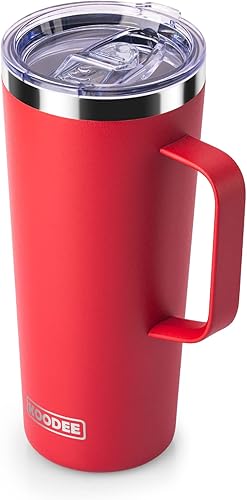 koodee Taza de café con tapa, taza de viaje de café aislada de 24 onzas con asa, taza de café de acero inoxidable al vacío, taza de café, a prueba disponible en Yaxa El Salvador