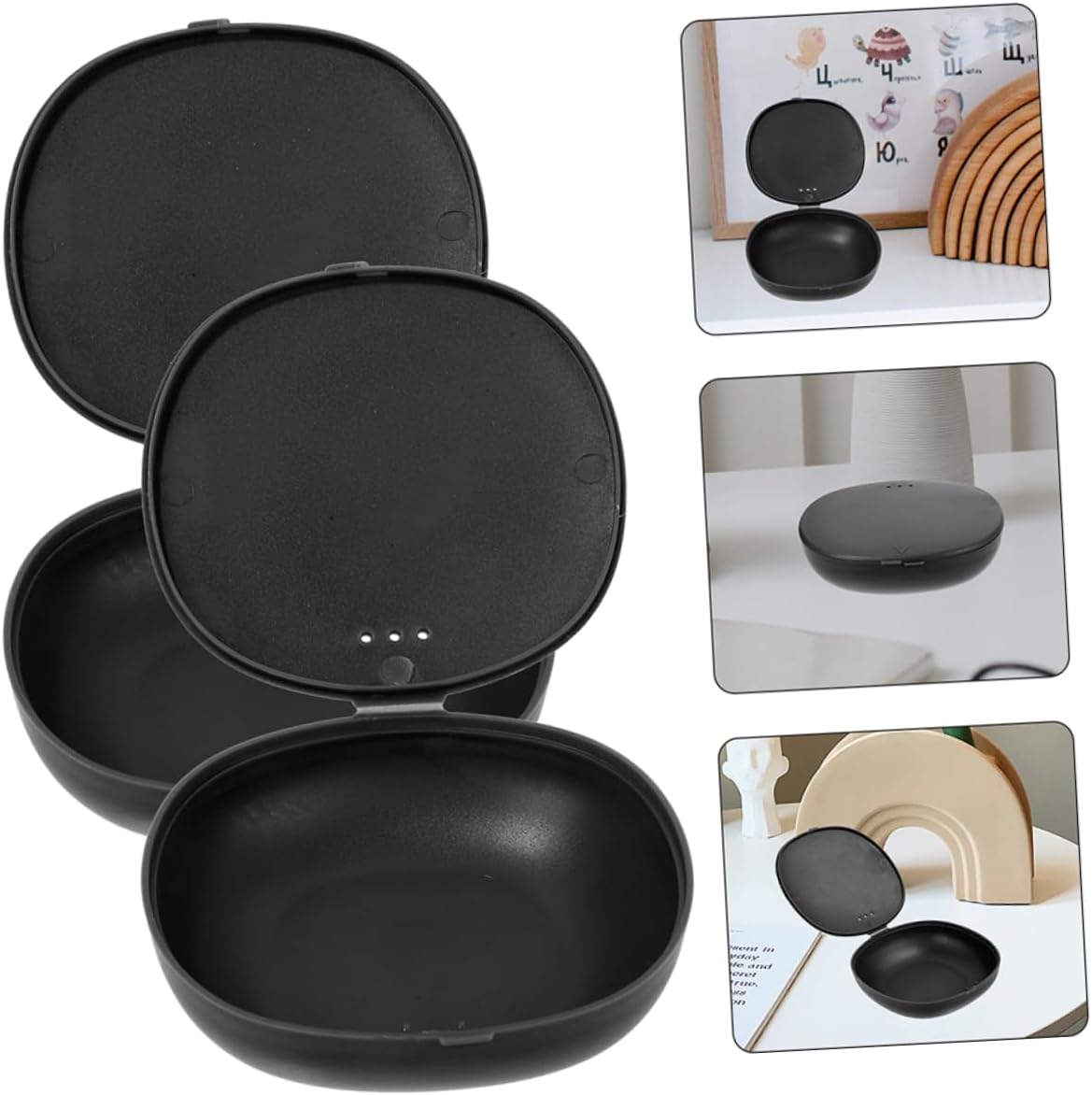 4pcs Storage Box Plastic Period Disc Holder for Travel Easy to Clean Organizer for Reusable Cups and Accessories Multipurpose Carrying Case