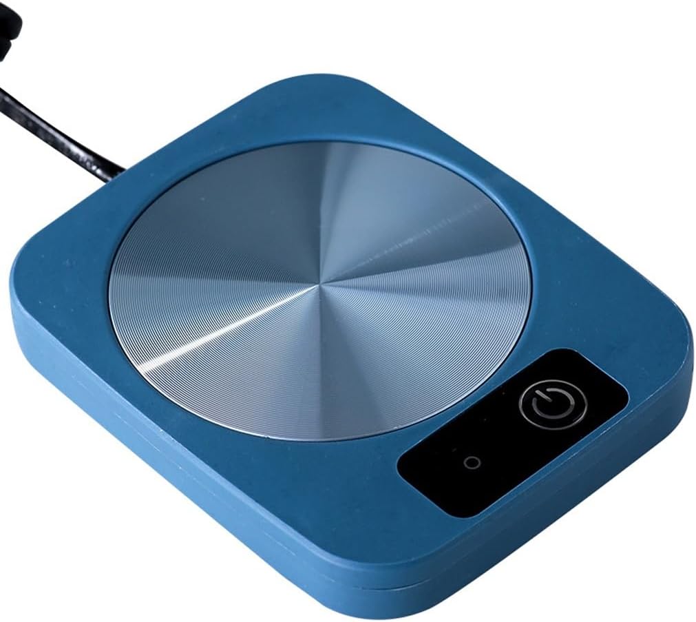Electric Mug Mat Constant Temperature Intelligent Warm Coaster Rapid Heating Heater Warmer Office(Blue)