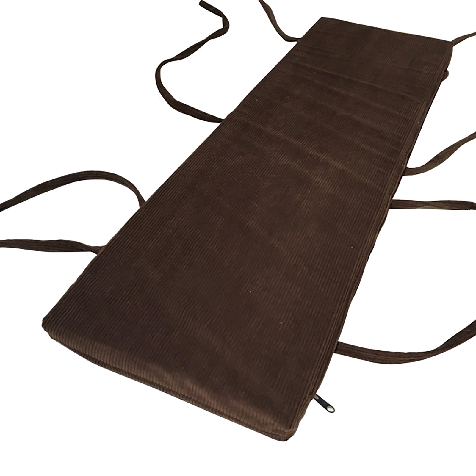 Customizable Size Long Stool Seat Cushion, 5cm Thicken Bench Cushion High-Density Sponge Dining Chair Cushion Non Slip Chair Pads with Ties(40x150cm(16x59inch), Dark coffee)