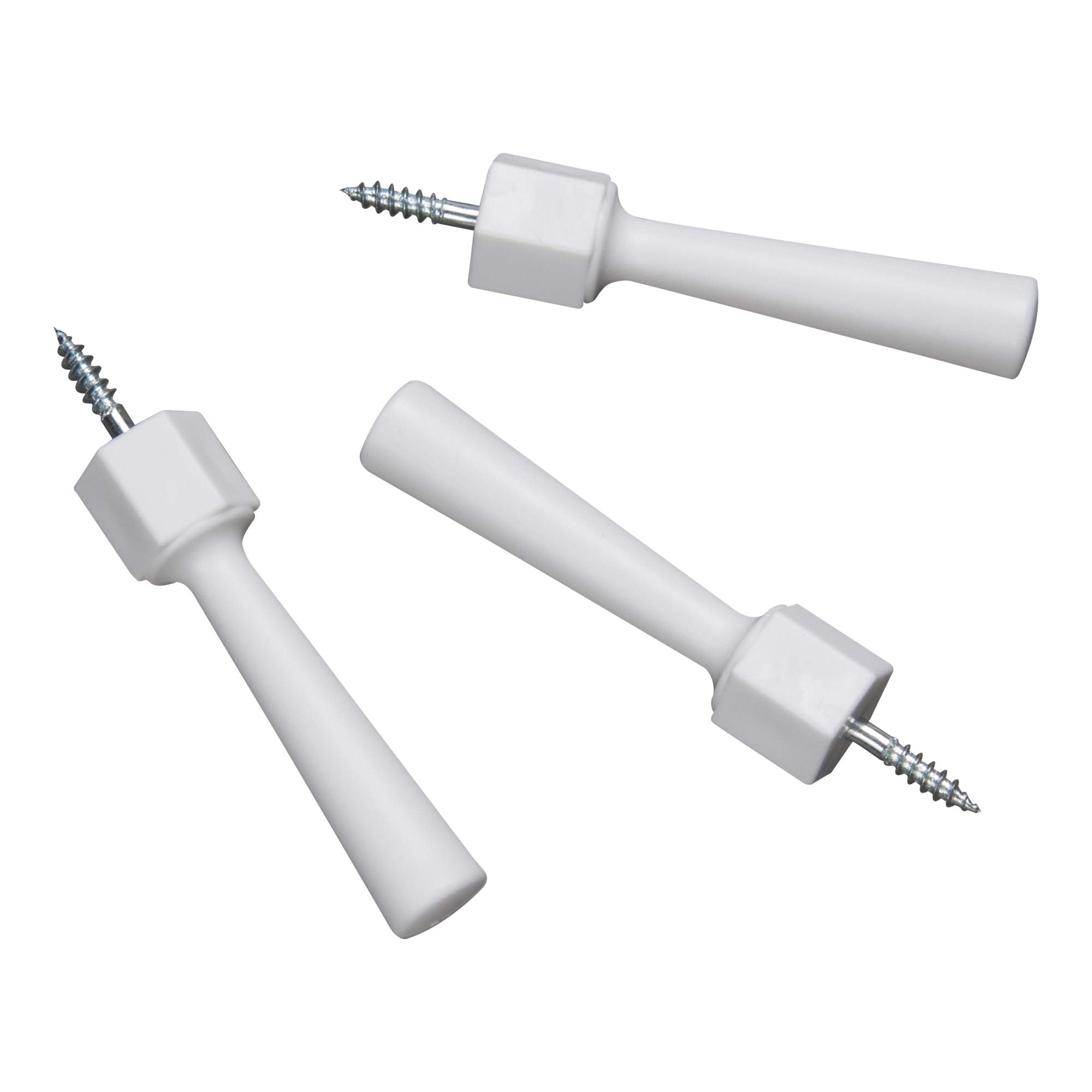 KidCo S610 Soft Jamb Door Stop, White, 3 Count, Plastic Durable Easy Installation to Protect Wall and Door