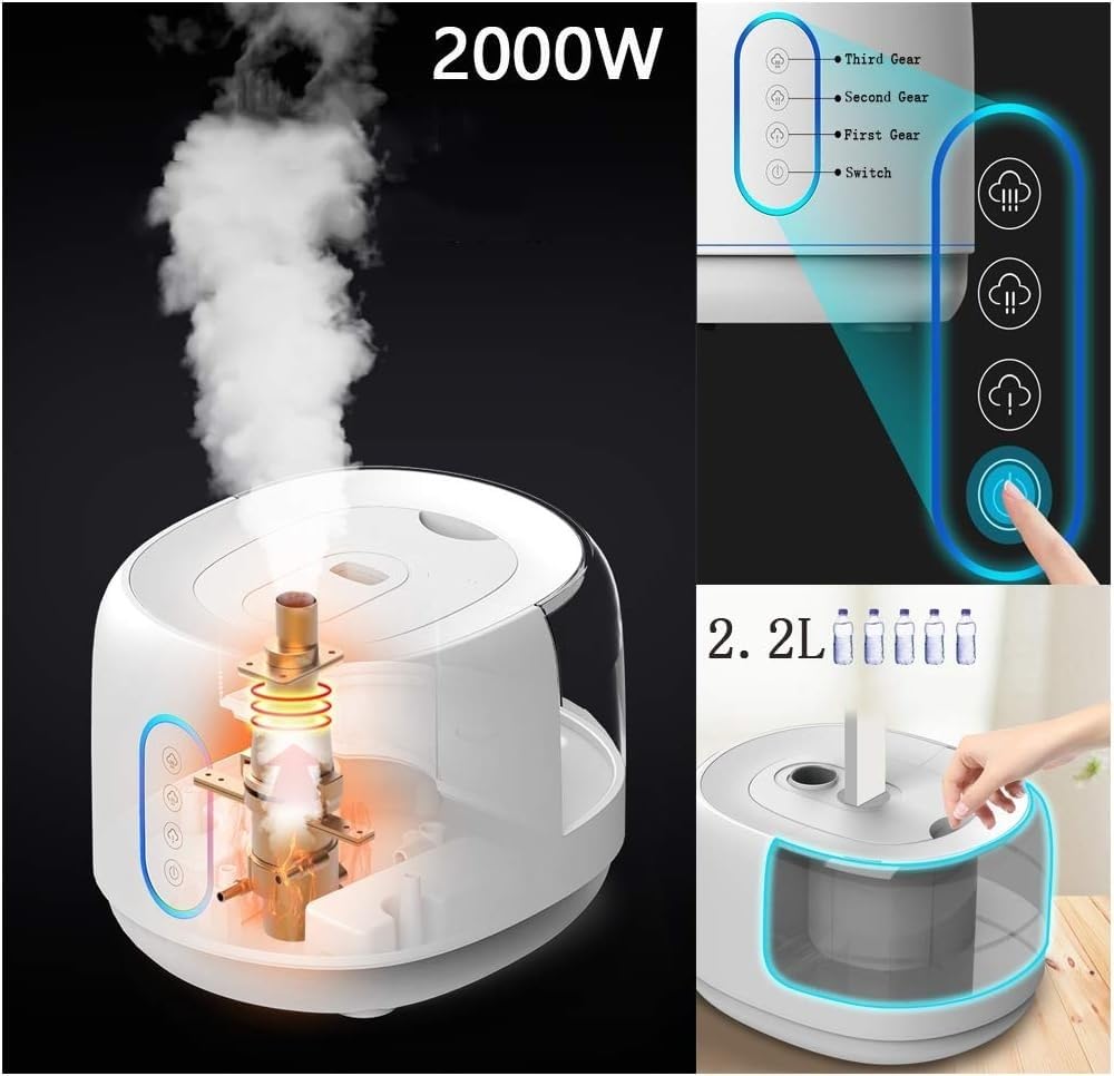 Profesjonalny i mocny pionowy parowiec do ubrań, 2000 W, 220 V, zbiornik na wodę 2,2 l, szybkie nagrzewanie w 30 sekund, przepływ pary 35 g/min, -C
