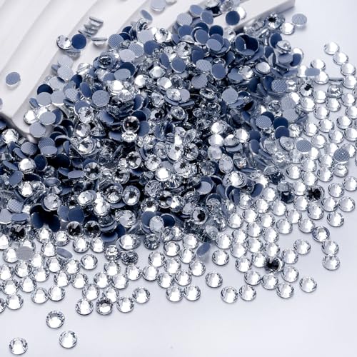 Image of Hotfix Rhinestones Bulk 2880PCS SS30 (6.3-6.5mm), Crystal Glass Rhinestones for Clothes, Tumblers, Shoes DIY, Heat Transfer Flatback Gems for Crafts & Decoration