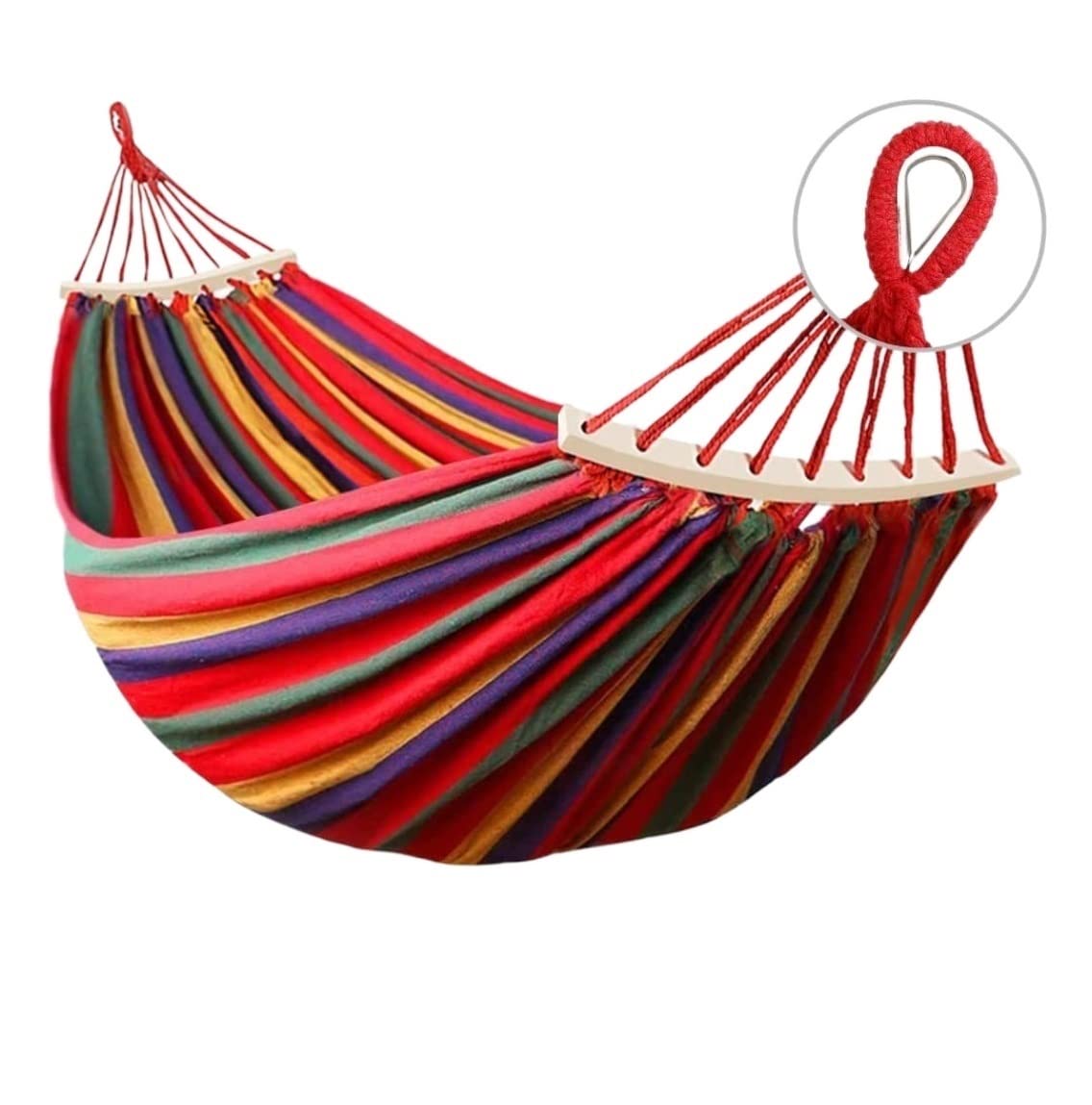 Hamak Hamaki Hamak Rekreacyjny Przenośny Kemping Turystyczny Wiszące Hamaki Huśtawka Dla Turystów Hamak kempingowy (Color : Rot)