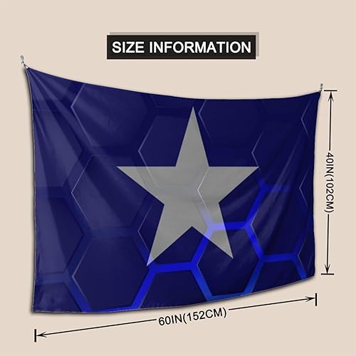 Miniatura 5 de LIFANGMI Bonnie Blue Flag Tapestry Wall Hanging 60x40 Inch Bedroom Living Room Dormitory Home Decoration Wall Tapestry