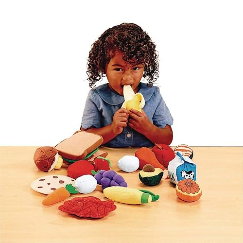 Miniatura 5 de Excellerations YUMMY - Alimentos de peluche para niños, 25 piezas, juguetes educativos, juguetes para niños, regalo, juego de rol