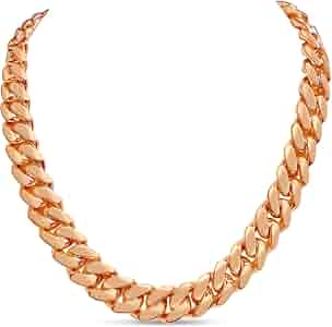 Amazon.com: TEX 10k Solid Rose Gold Handmade 16mm Miami Cuban Link