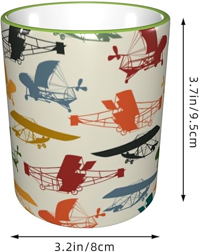 Miniatura 2 de Vintage plane Coffee Mug Coffee Cups Ceramic with Handle,Tea Cups Mug tazas para cafe Drinking Cups Gifts for Women Men,Unique Coffee Mugs for