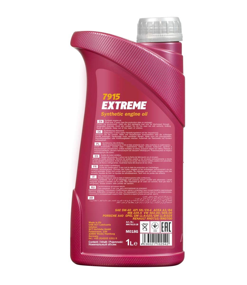 MANNOL Huile moteur Extreme 5W-40 5W40, 7 l