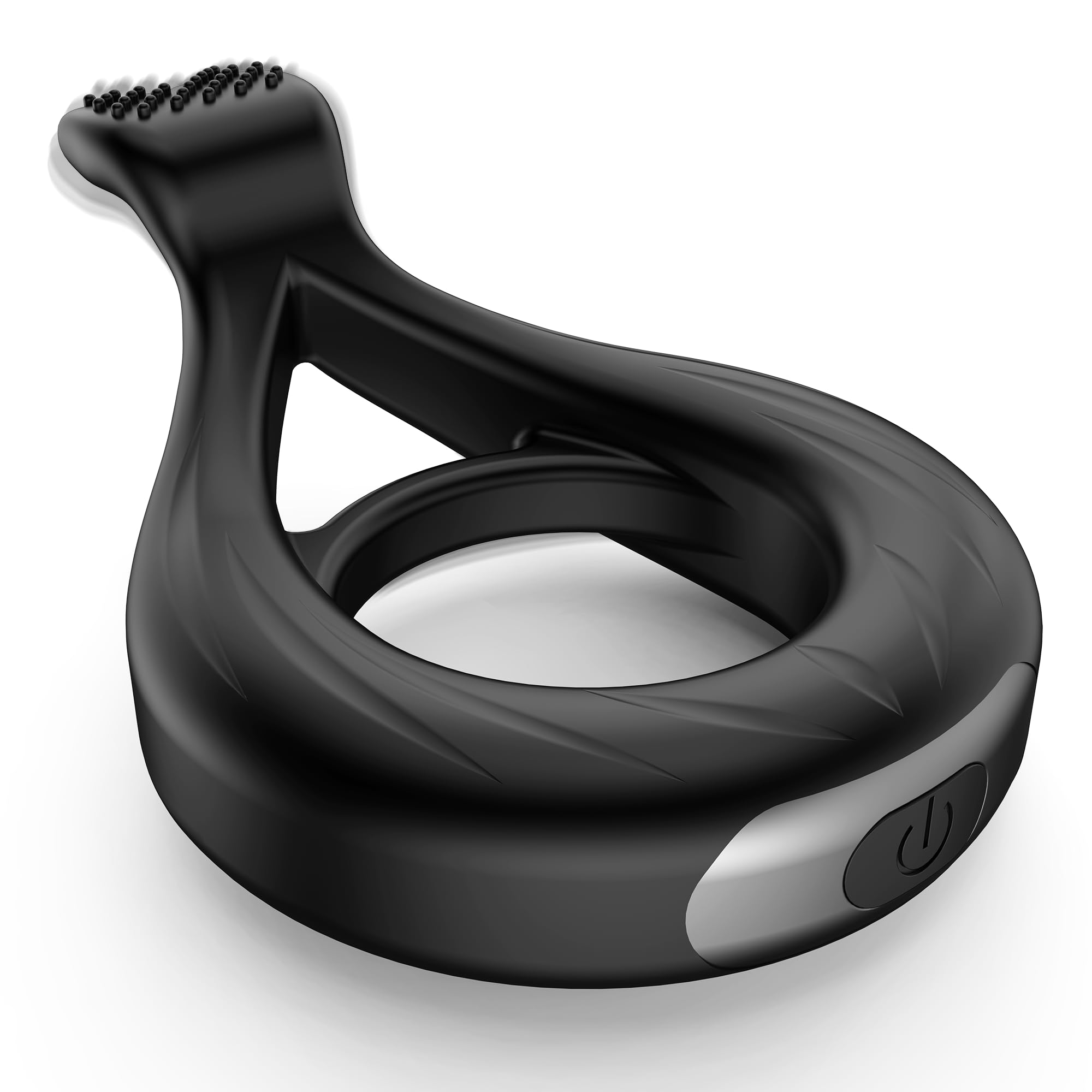 Vibrating Cock Ring Sex Toys for Men Couple, Flexible Silicone Penis Ring Vibrator with 9 Powerful Settings for Clitoris & Testicles Stimulation, Male Adult Sex Toys