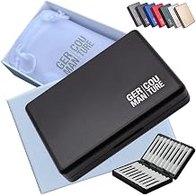 GC Premium Accessory Case Compatible with IQOS Terea Iluma Prime or Heets One Duo 3 Originals Kit Embroidery Case Embroidery Box Aluminum Black