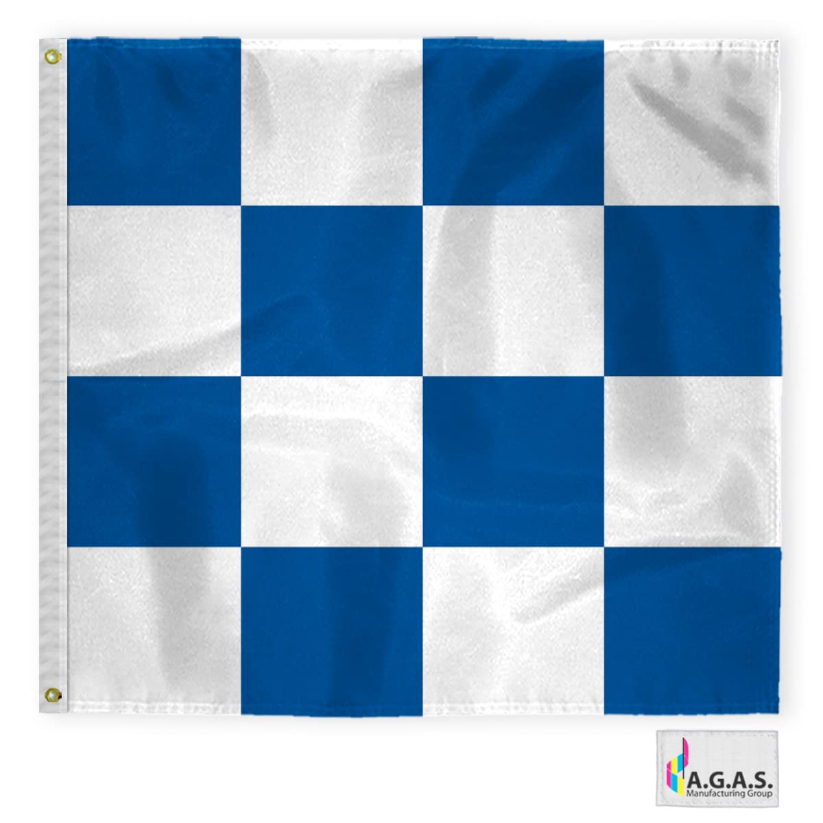 AGAS November Code N Marine Signal 4x4 Ft Flag - Printed 200D Nylon - Canvas Header - Brass Grommets - Colorfast & Stitched Edges - Nautical Boat Flag - Naval Code Signal Flag.