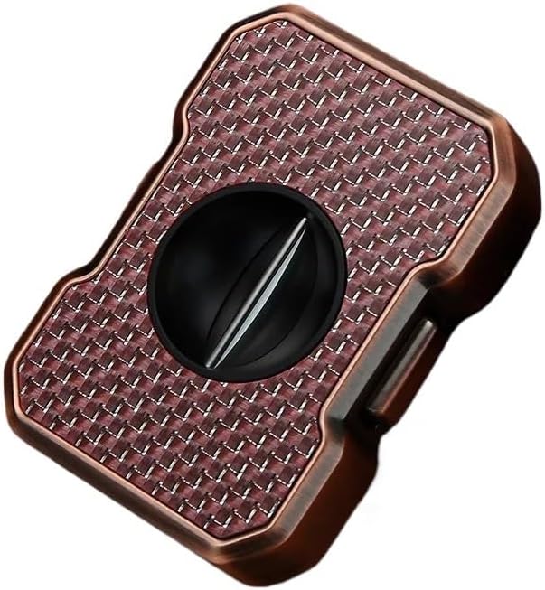 Cigar Scissors, Heavy Duty Stainless Steel Double Blade Cutter, Ergonomic Large Loop Handheld Clipper, Compact Metal Accessory(G)