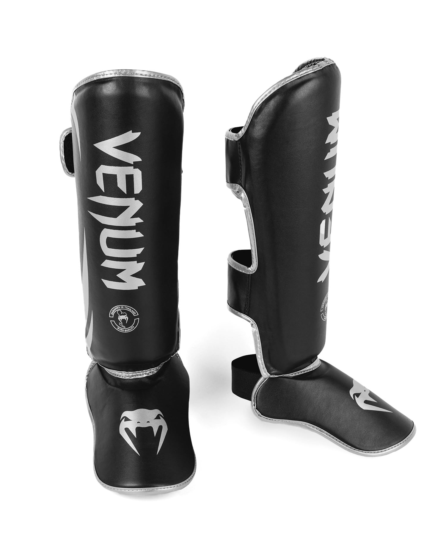 Venum Challenger Standup Shin Guards - Black/Silver | Amazon.com.br