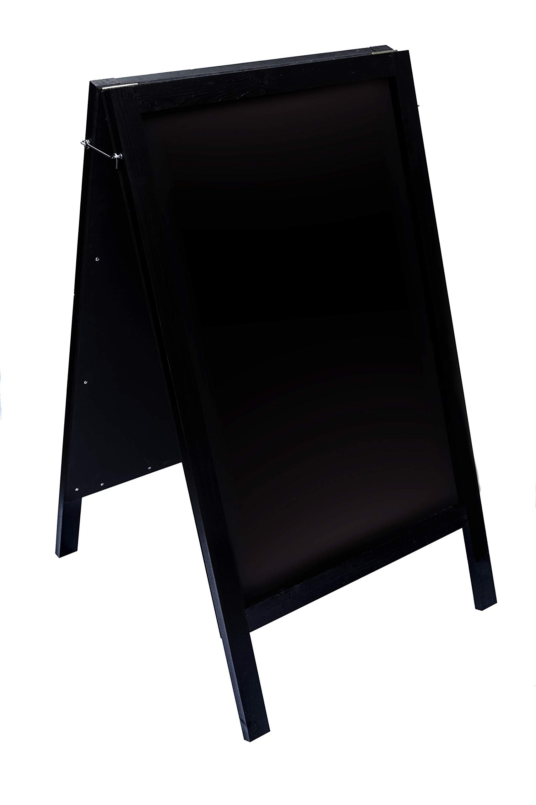 X Large Heavy Duty Black A Frame Chalkboard/Blackboard. Fitted with Tough Melamine™ Hard Plastic, Non Porous Panels - Easy to Clean. 1100 x 610 for Chalk Markers and Chalk. Double Sided Street Sign.