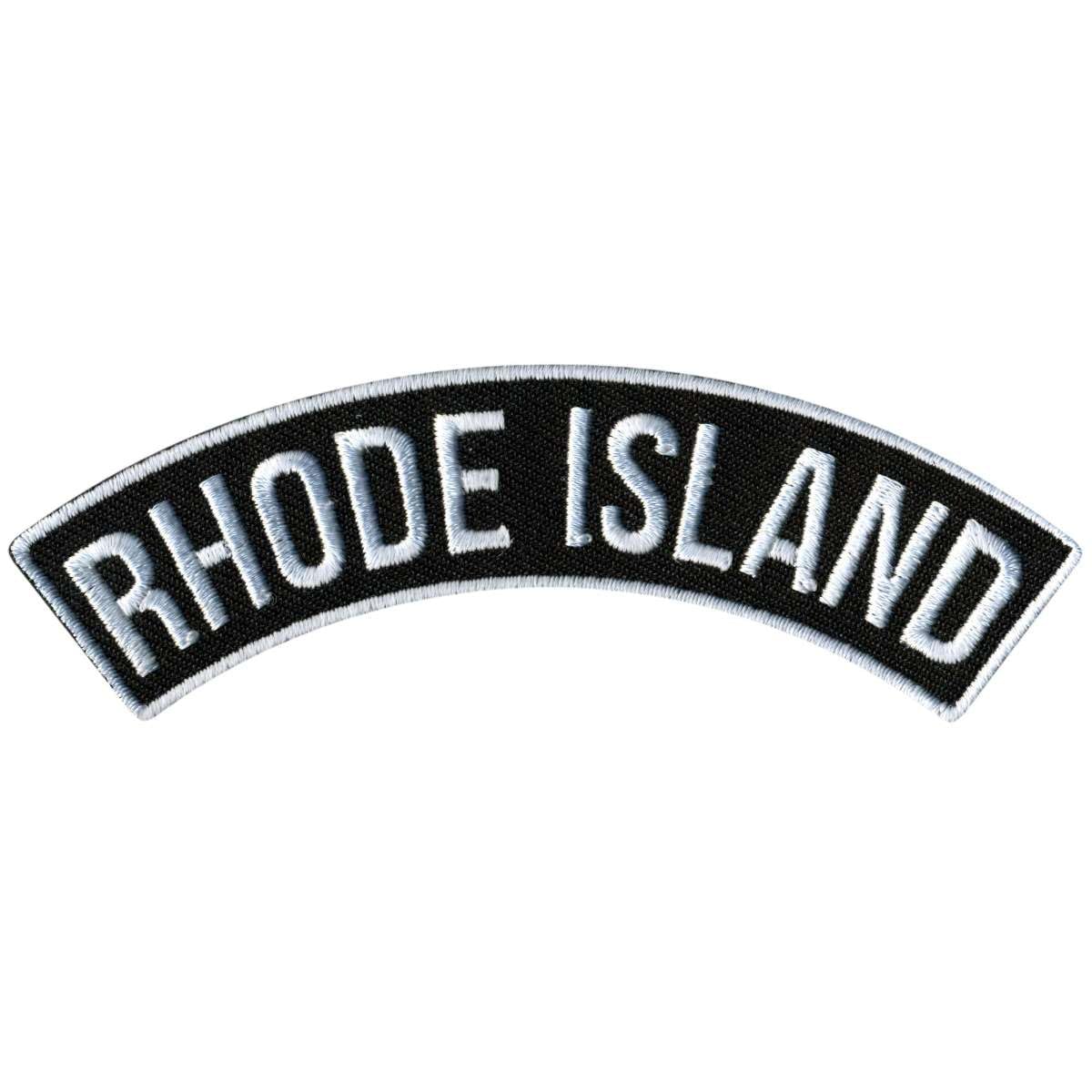 Hot Leathers Rhode Island 4” X 1” Top Rocker Patch PPM4078-4 Width x 1 Height Inches