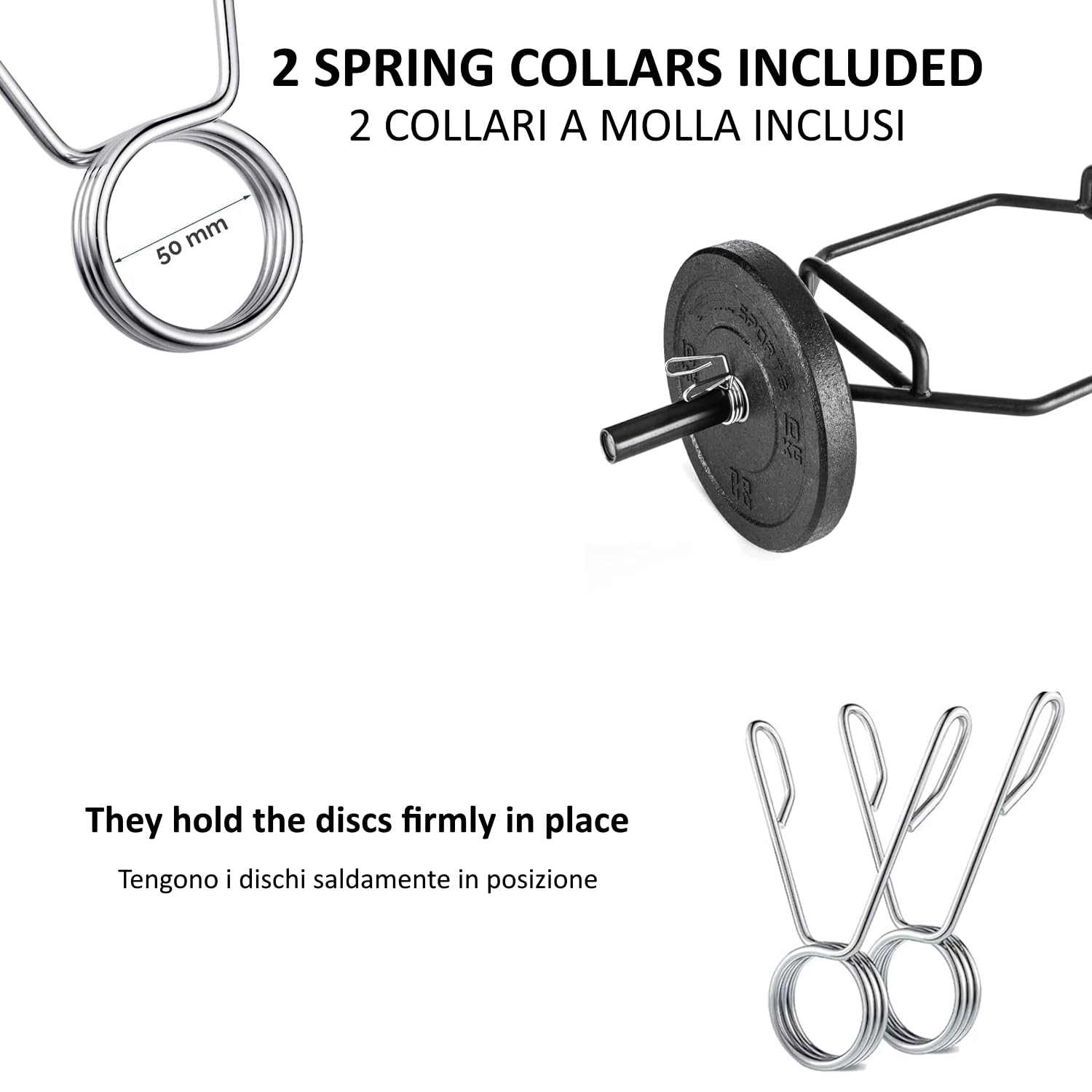 FFitness Bilanciere Esagonale Olimpico Trap Bar Barra Olimpica Hex Bar Compatibile con Dischi Ø50 mm Barra Esagonale per Alzata di Spalle e Stacchi da Terra