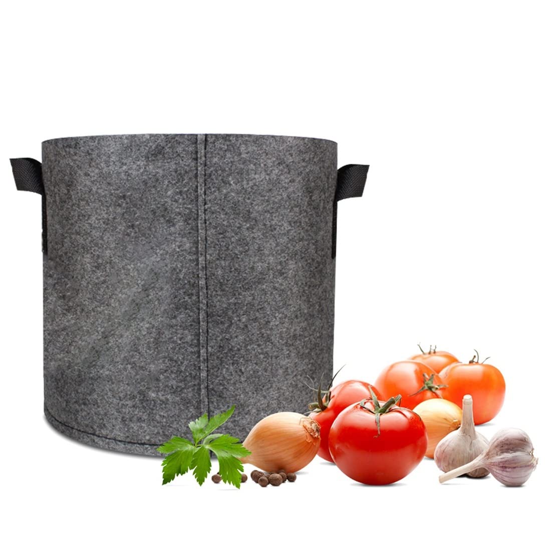 Bolsa de Cultivo de Fieltro de 5 uds. De galones, macetas de Cultivo de Tela para Plantas, Bolsa para jardineras, macetas para Verduras con Asas, macetas para Plantar