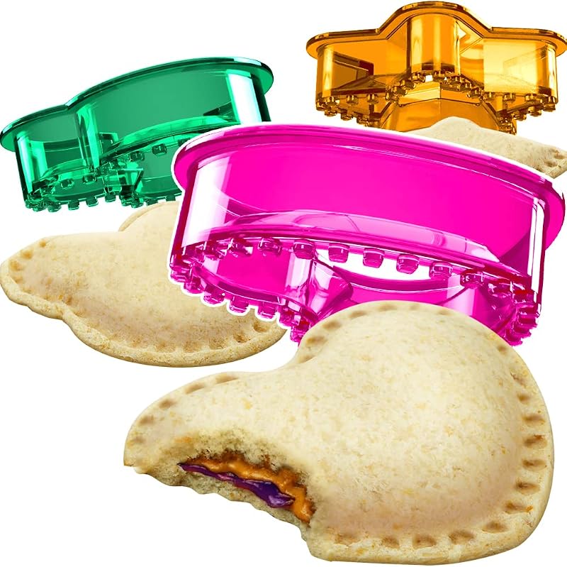 Cortador y sellador de sándwiches - Sandwichera sin corteza (corazón, estrella, ratón) | Ideal para lonchera y caja Bento - Almuerzo para niños y niñas - Cortadores de sándwiches para niños