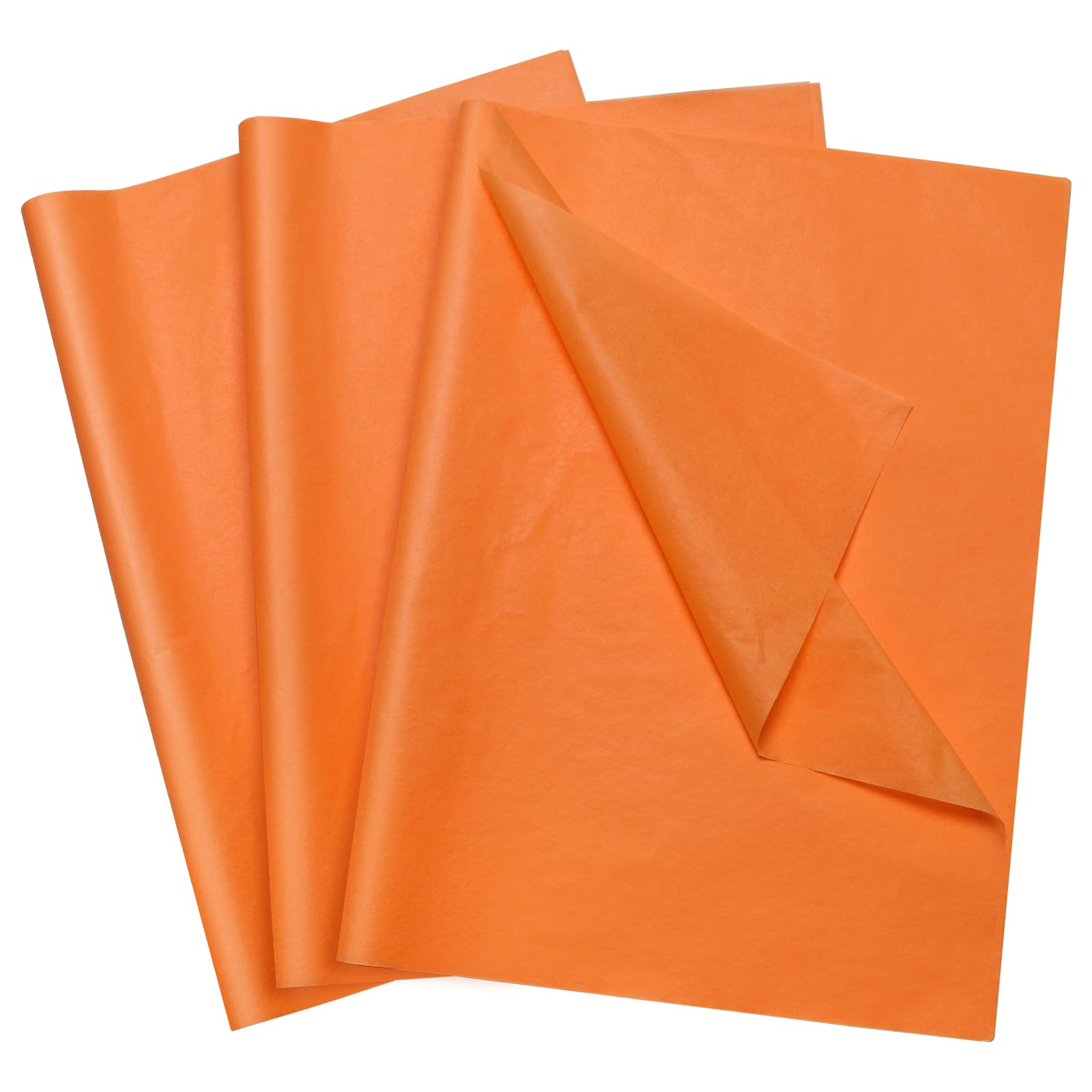 BONAVCY Orange Tissue Paper for Wrapping Gifts 30x50cm, 200 Sheets