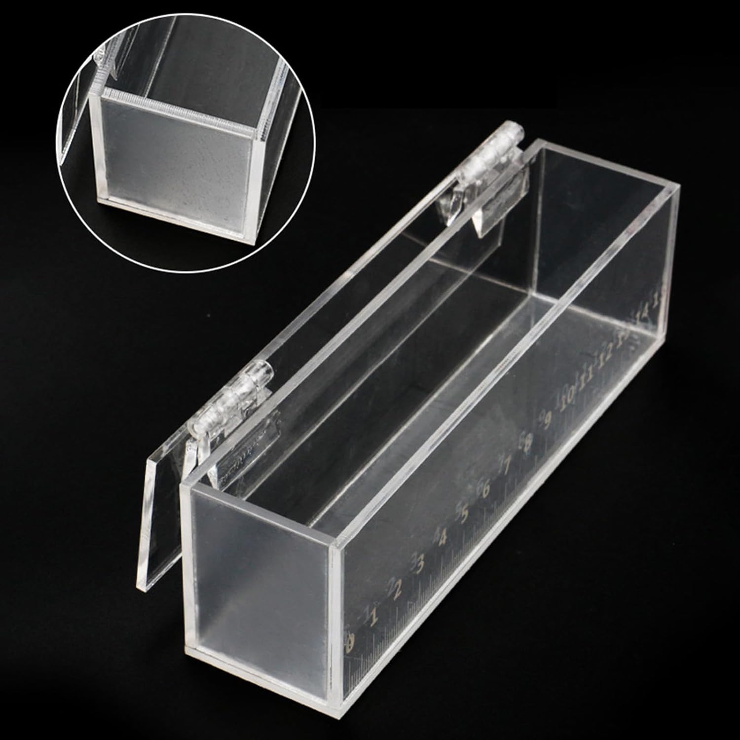 Acrylic Fish Viewing Box Multifunctional Fish Breeding Case for Aquarium and Hatchery with Clear Scale for Observation
