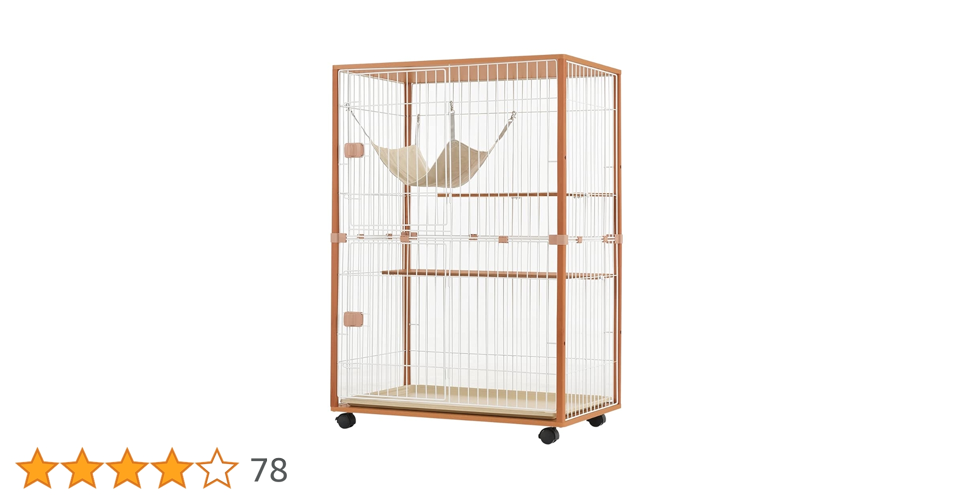 キャットゲージ　木製　ウッド　2段 Amazon.co.jp: Purlove 猫 ケージ キャットケージ 2段 木製