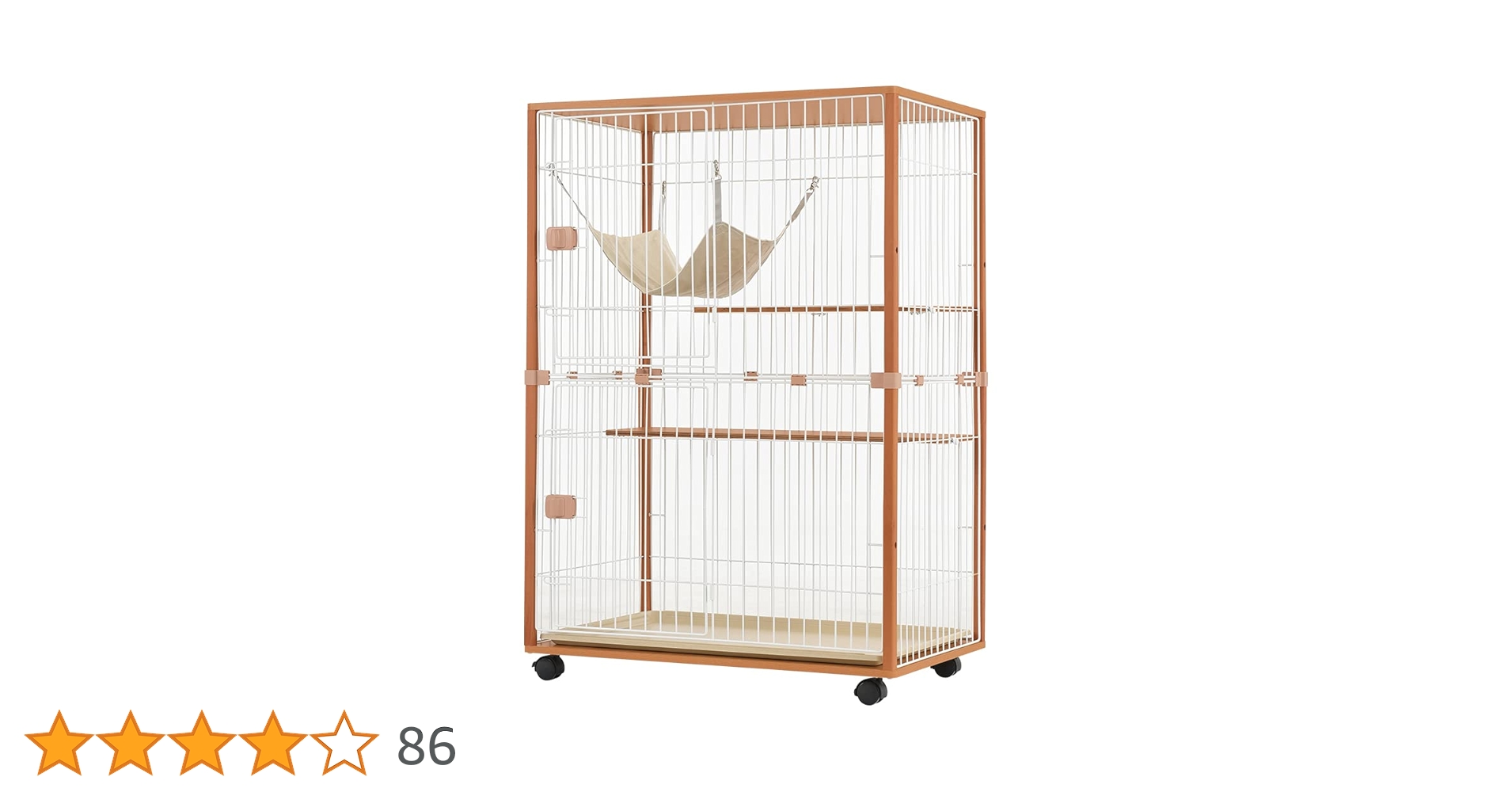 Amazon.co.jp: Purlove 猫 ケージ キャットケージ 2段 木製フレーム 猫