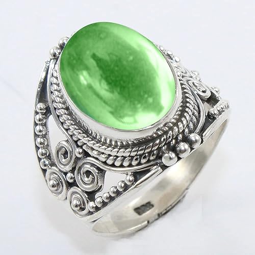 Miniatura 68 de Anillo de plata esterlina 925 para mujer y piedras preciosas naturales, anillo de compromiso de plata de ley, juego de bisel de piedra natal