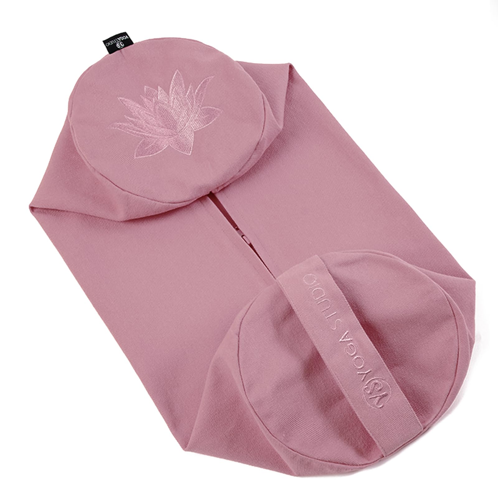 Yoga Studio Spare Organic Cotton Bolster Covers With Handle And Zipper (Dusty Pink)