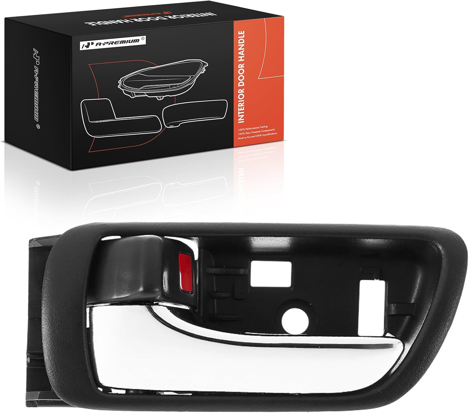 A-Premium Front or Rear Left Driver Side Interior Door Handle Compatible with Toyota Camry 2002 2003 2004 2005 2006, Black Housing with Chrome Lever, Replace# 69206-AA030-B0, 69206-YC030