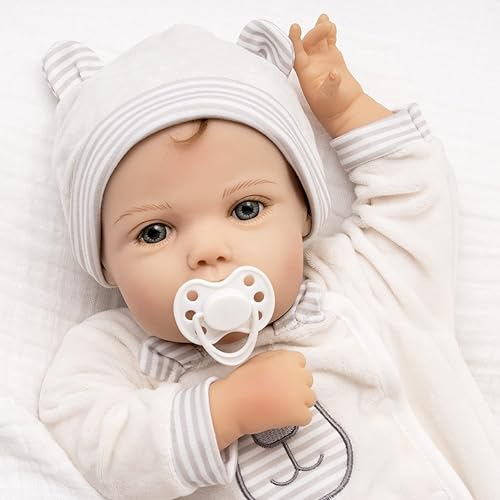Miniatura 8 de Paradise Galleries Muñeca realista Reborn Baby Boy Jannie de Lange, colección de escultores de 21 pulgadas, regalo especial de cumpleaños de