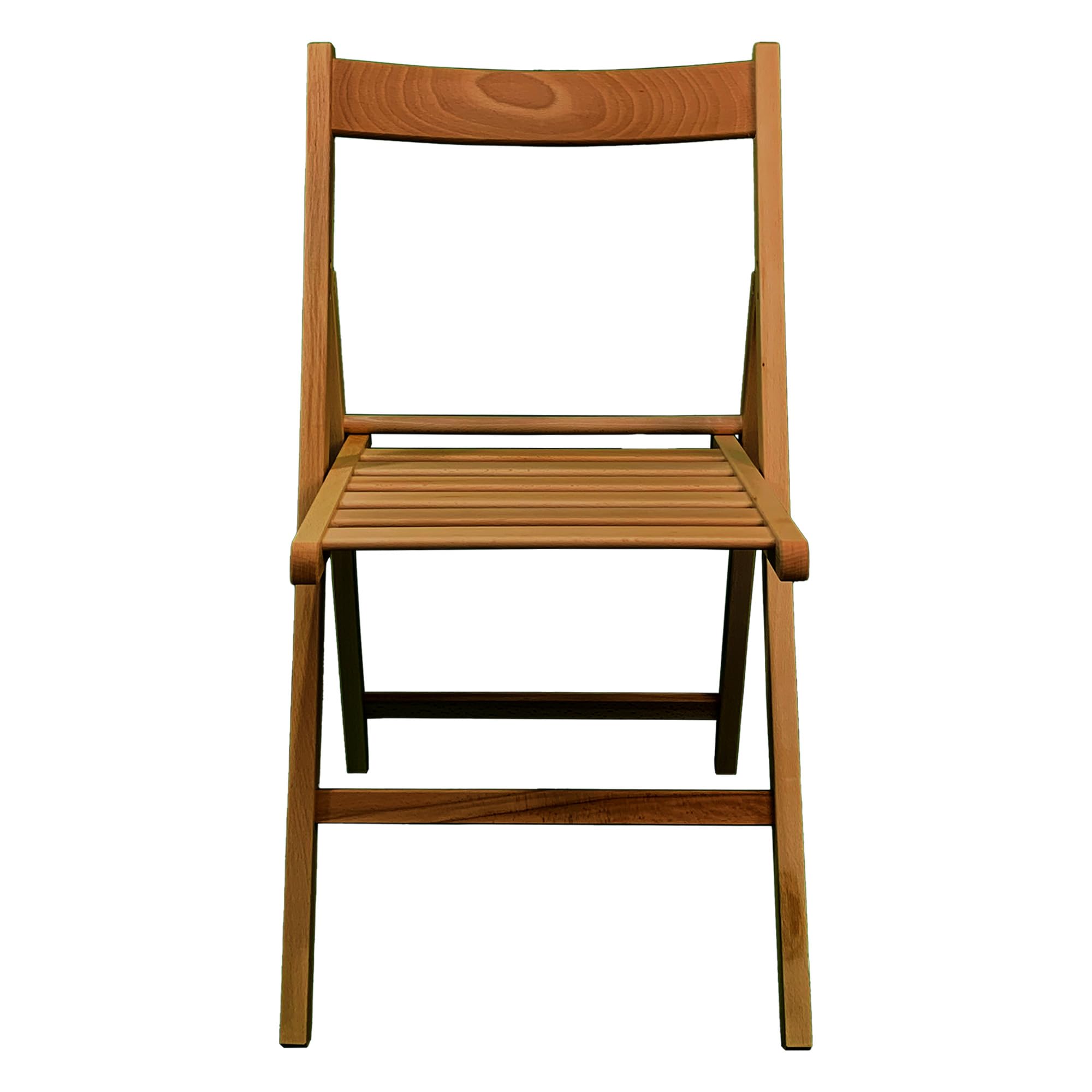 Sicignano Set 2 Sedie Pieghevoli in Legno di Faggio Noce 43x49x79h cm Made in Italy