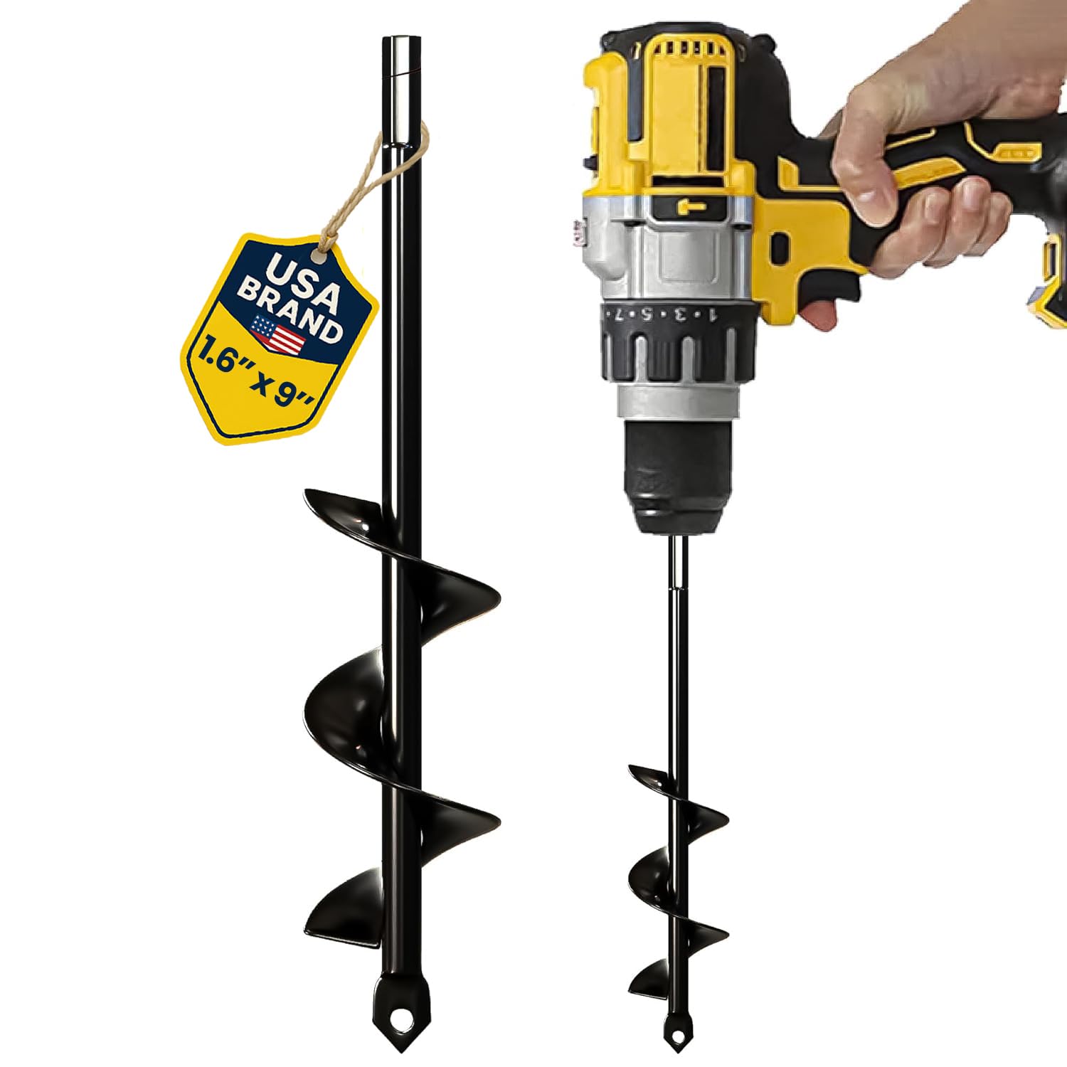 Snapklik.com : K-Brands Auger Drill Bit For Planting 1.6 X 9 Inch ...