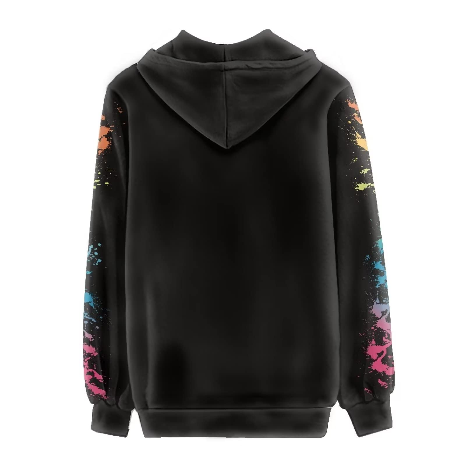 HUIACONG Damska bluza z kapturem zapinana na zamek błyskawiczny dla nastolatek sweter XS-5XL rozmiar, Słoń w sprayu Tie Dye, XS