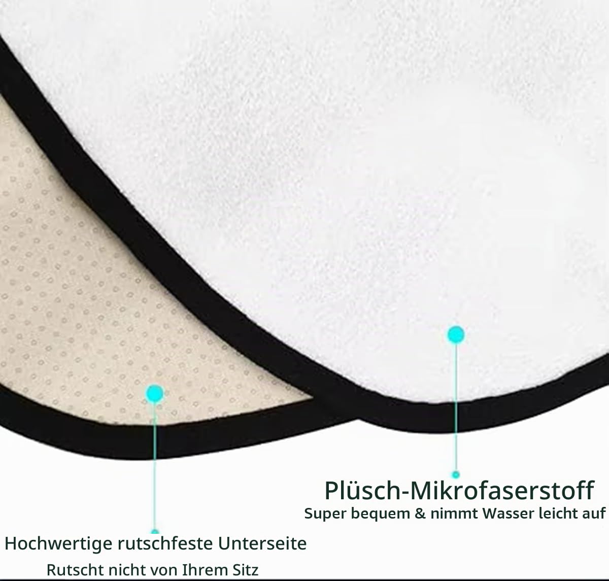 Wasserdichter Autositzschoner für Vordersitze,schweißfest und langlebig, maschinenwaschbar,für Sportler,Fitnessstudio-Workouts,passend für Verschiedene Fahrzeuge (Weiß, 1pcs)
