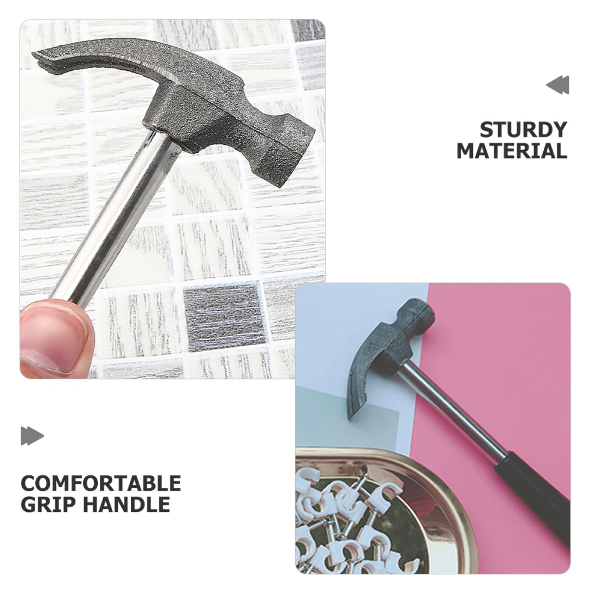 BUTIFULSIC Tiny Hammer Set 6pcs Survival Camping Tool Compact Mallet for Tent Stake for Outdoor Gear