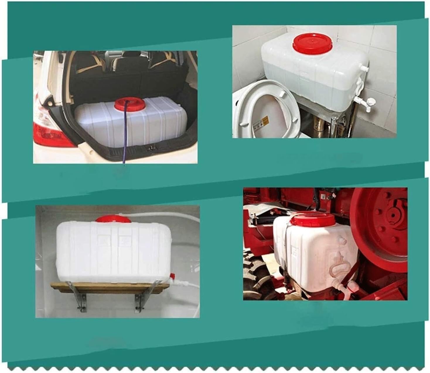 Serbatoio dell'Acqua Stoccaggio L'irrigazione Grandi Dimensioni Bianco, Campeggio Auto Portatile, Plastica Acqua Pura