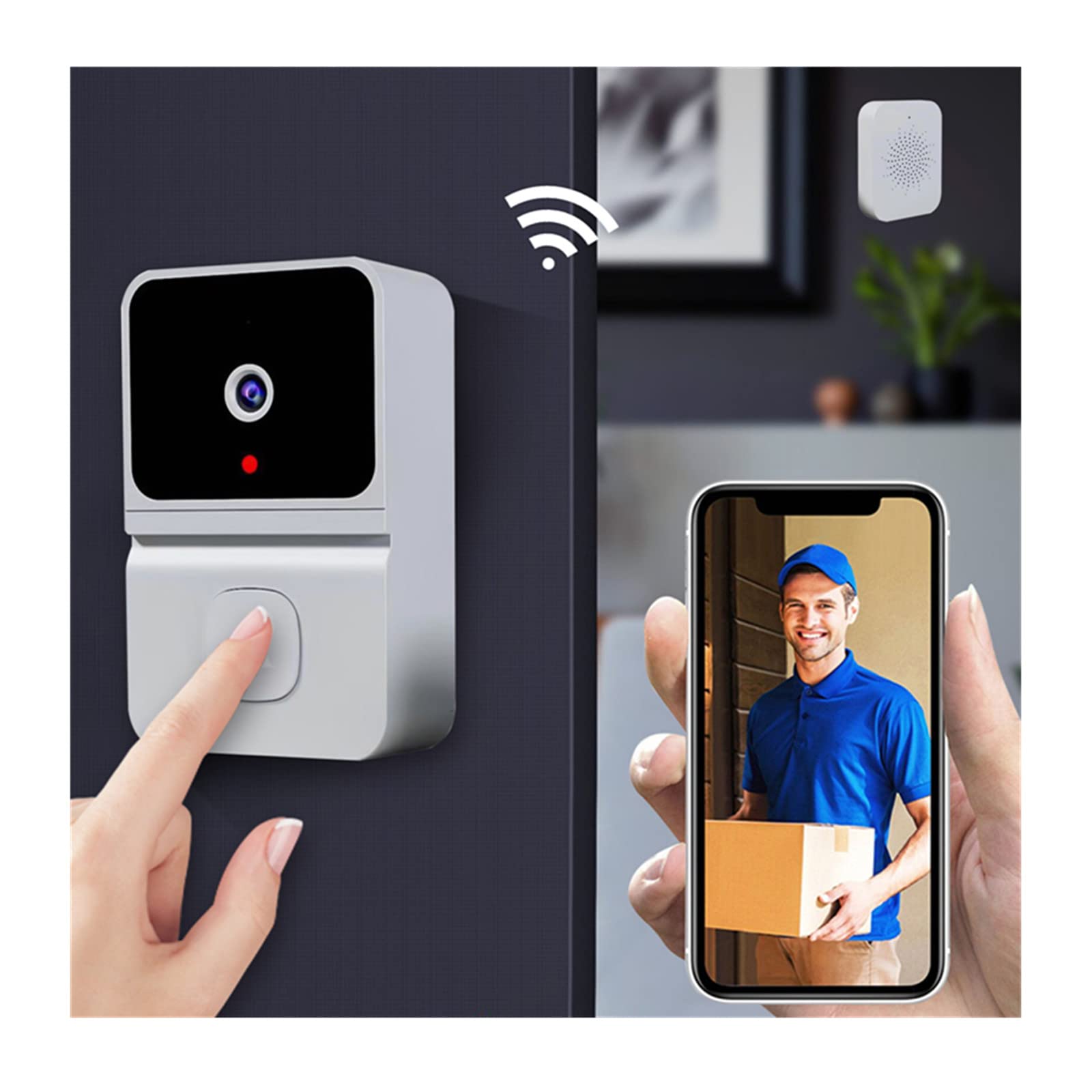 Interphone visuel WiFi KLUFO pour voir vos visiteurs à distance directement sur smartphone