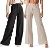 NIMIN High Waisted Work Pants for Women Business Casual Flare 2025 Work Dressy Trousers Slacks-Size of Medium