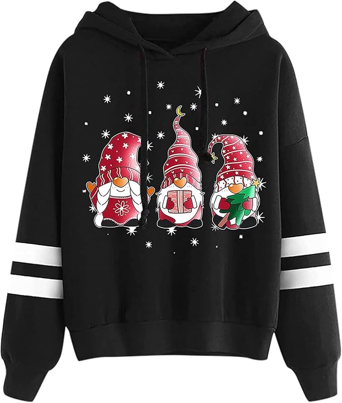 Amazon.com: Camisas de gnomo de Navidad para mujer, con capucha, túnicas de  Navidad para mujer, para llevar con leggings, sin bolsillos : Ropa, Zapatos  y Joyería