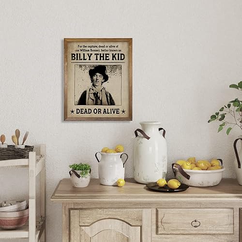 Miniatura 5 de Póster de Billy el Niño - Viejo Póster Se Busca del Oeste - Carteles Se Busca - Imagen de Salón del Oeste - Divertidos Pósteres Se Busca Vintage del