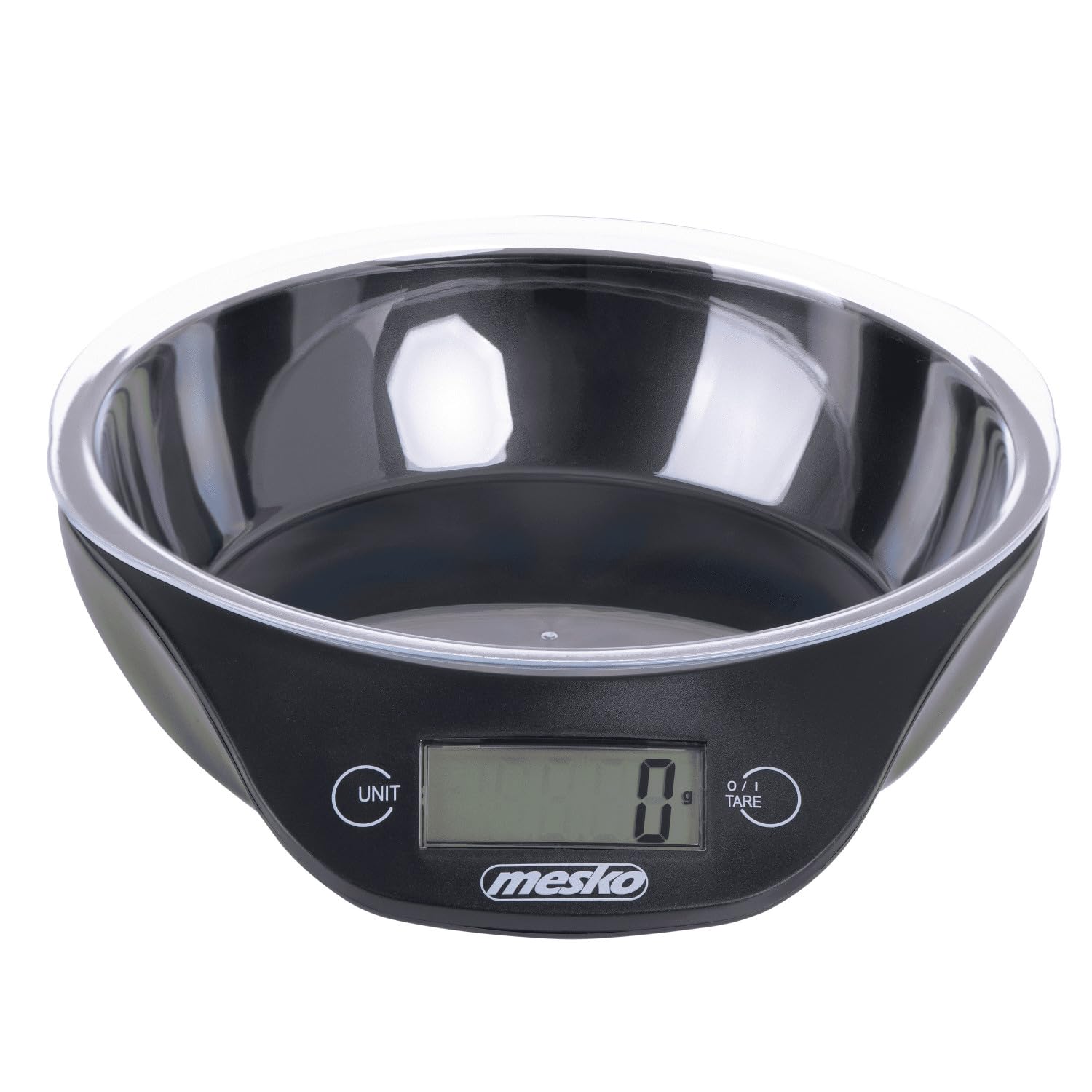 Mesko MS 3164 waga kuchenna z miską 700 ml, maksymalna waga 5 kg, cyfrowa, precyzyjna waga do gospodarstwa domowego z funkcją tarowania, waga elektroniczna, precyzja do 1 g, czarna, 21 x 19 x 6 cm