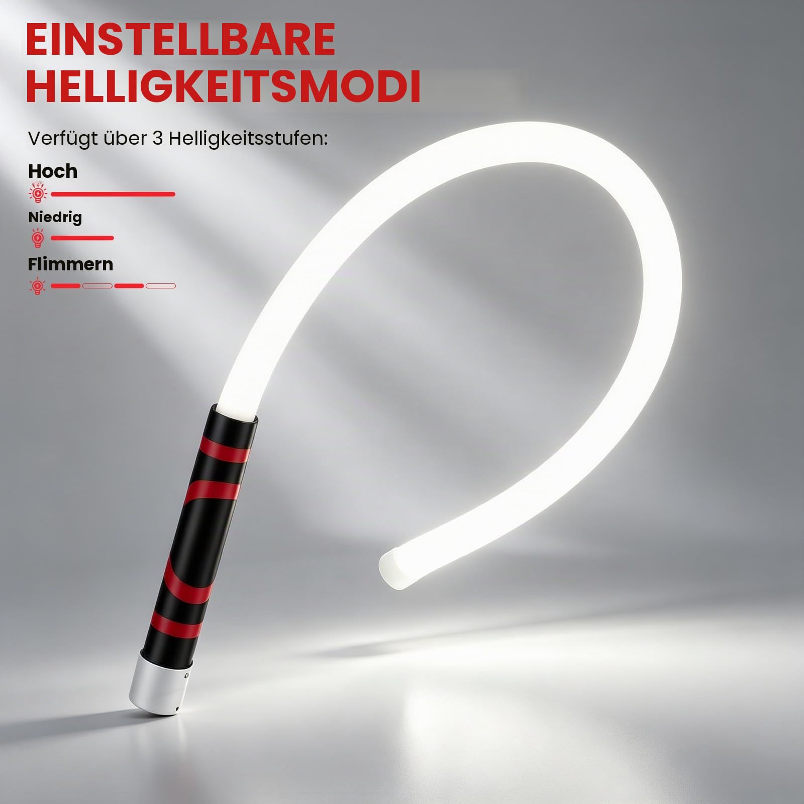 Biegsame LED Arbeitsleuchte Magnetische Taschenlampe,76cm Flexibler Stab mit 360° Knickbar, Werkstatt, Camping& Notlicht–USB-C Schnellladung Akku LED Lampe,2 Stück + Handschuhe
