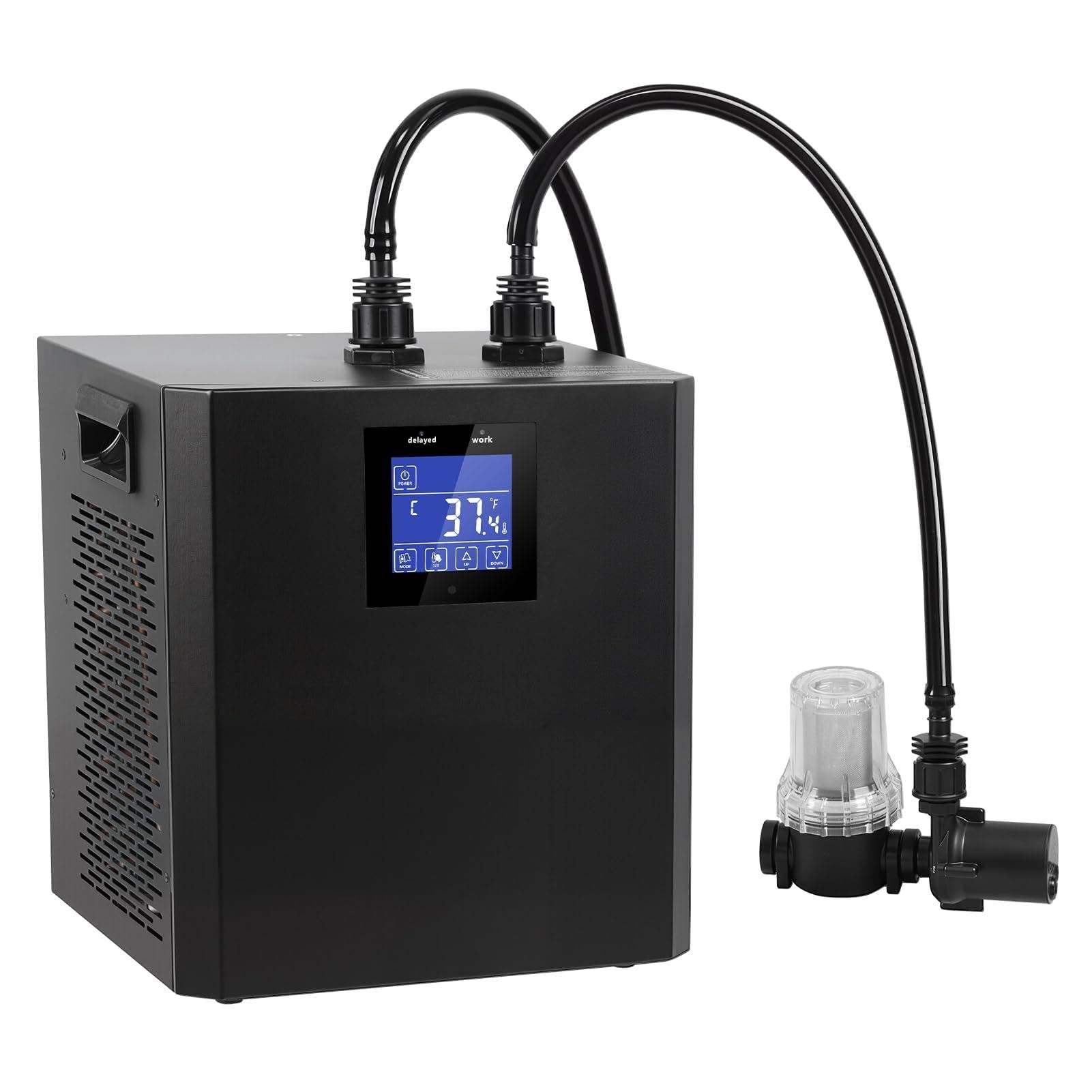 Refrigeratore 1/3 HP per Bagno di Ghiaccio con Filtro e 2 Pompe | Supporta la Circolazione e il Raffreddamento per Atleti e Bagni Freddi dopo l’Allenamento.